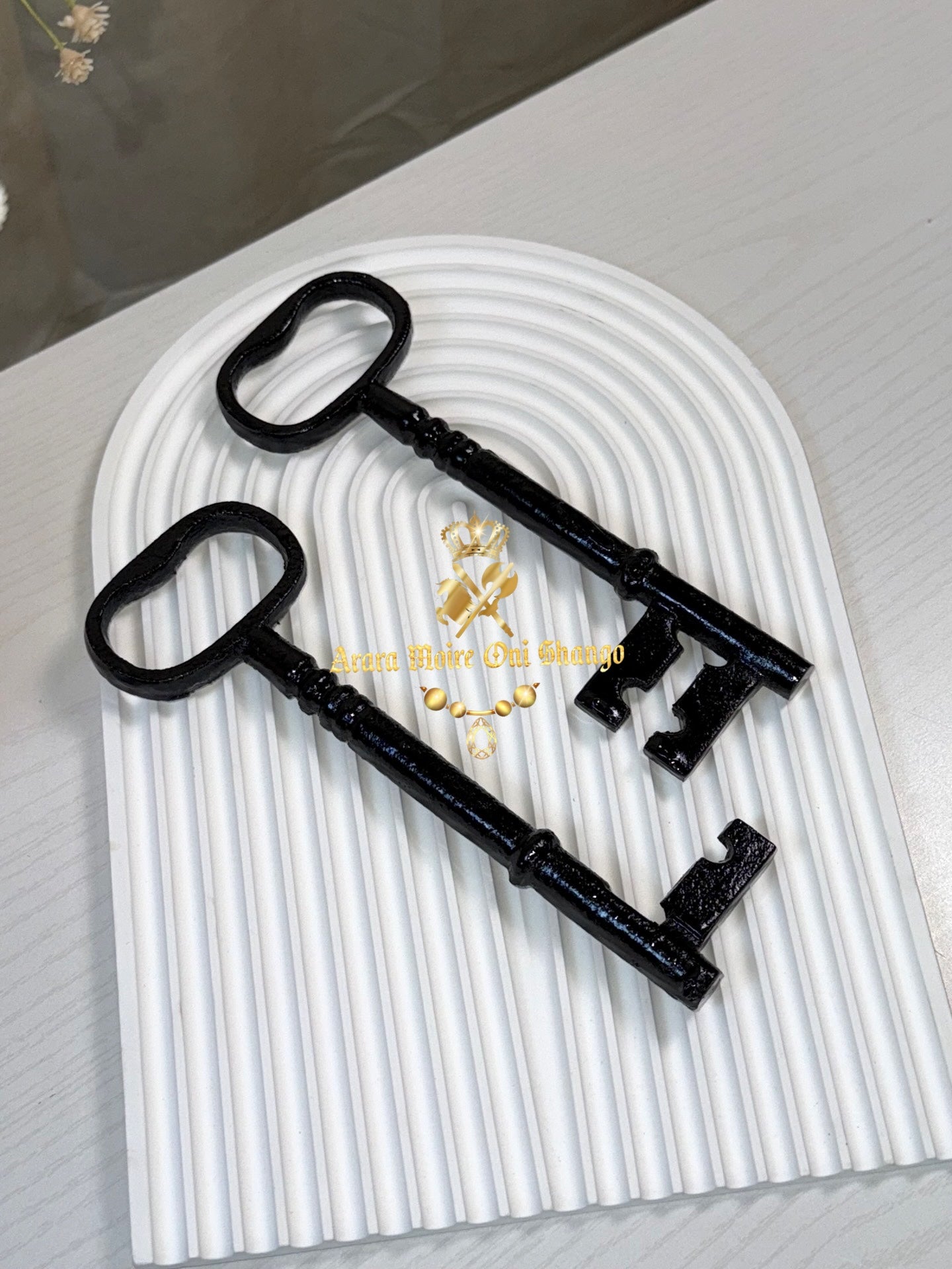 Llave hembra y llave Macho. Santeria, Palo Monte. 2 piezas